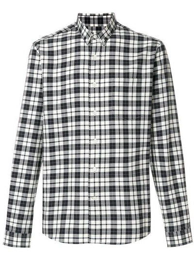 Shop Ami Alexandre Mattiussi Button-down Shirt In 012 Black/ecru