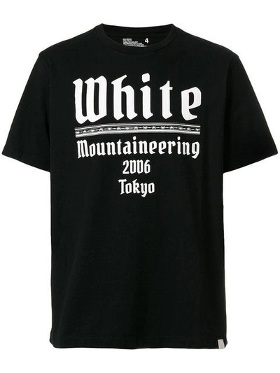 Shop White Mountaineering Logo Print T-shirt - Black
