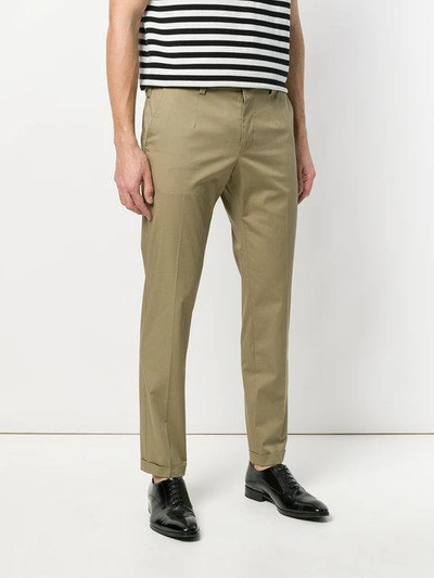 Shop Dolce & Gabbana Straight Leg Tailored Trousers In Green