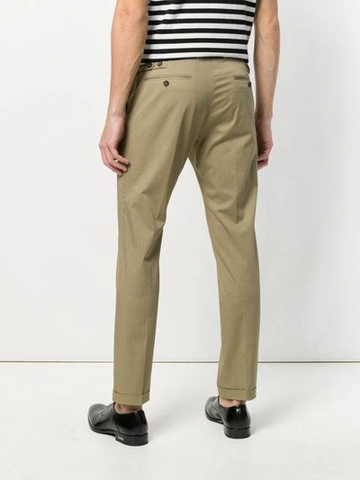 Shop Dolce & Gabbana Straight Leg Tailored Trousers In Green