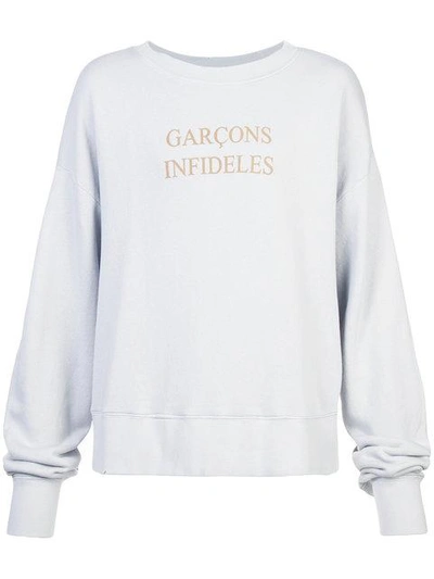 Shop Garcons Infideles Logo Print Sweatshirt