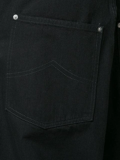 Shop Kidill Cropped Drop-crotch Jeans - Black