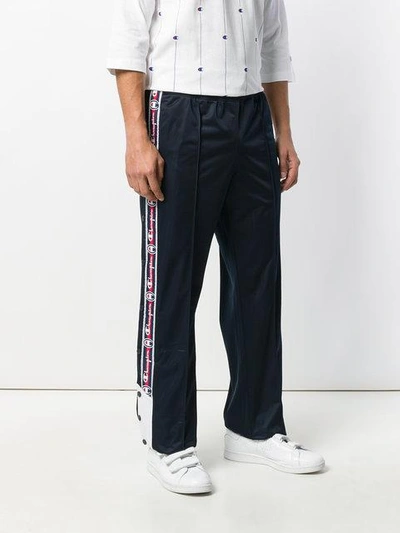 Shop Champion Side Stripe Track Pants - Blue