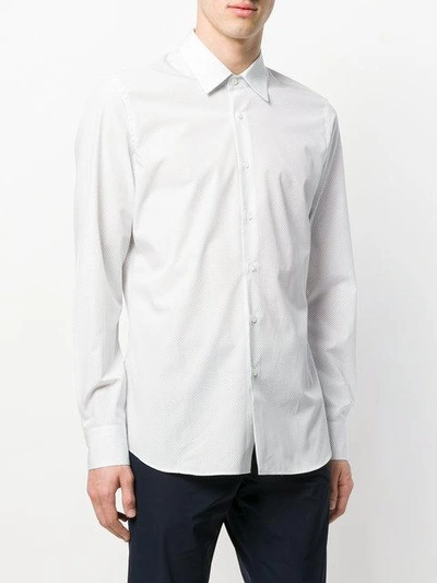 Shop Prada Micro Dots Printed Shirt - White