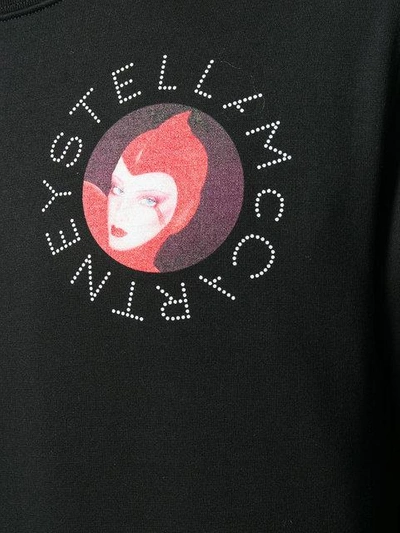 Shop Stella Mccartney Dotted Logo Print Sweatshirt - Black