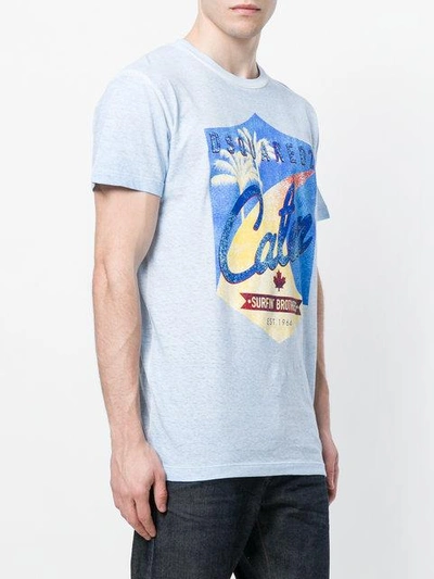 Shop Dsquared2 Surfing Bros Print T-shirt - Blue