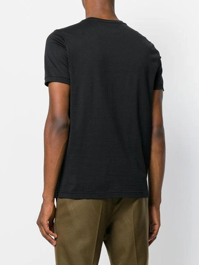 Shop Fendi Ff-logo Slim-fit T-shirt In Black