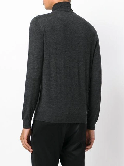 Shop Fashion Clinic Timeless Roll-neck Jumper In Black