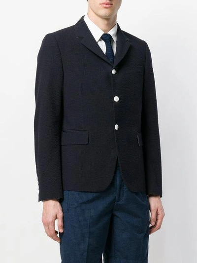 Shop Moncler Classic Blazer In Blue