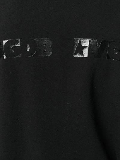 Shop Golden Goose Deluxe Brand Logo Print Hooded Jacket - Black