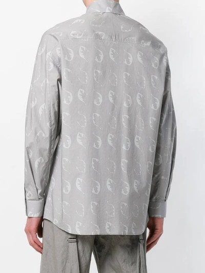 Shop Chalayan Oversized Multi-buttoned Shirt In Grey