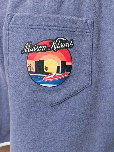 Shop Maison Kitsuné Classic Fitted Shorts