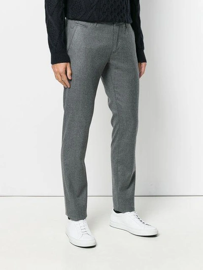 Shop Jacob Cohen Slim Fit Tailored Trousers - Grey
