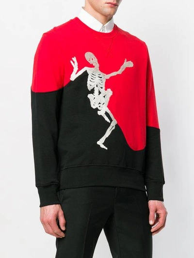 Shop Alexander Mcqueen Dancing Skeleton Sweatshirt In Black