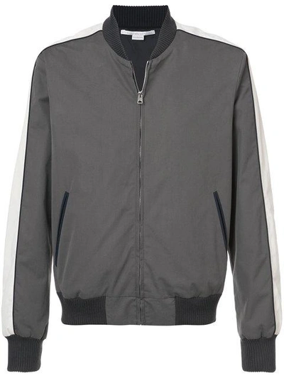 Shop Stella Mccartney Embroidered Bomber Jacket In Grey