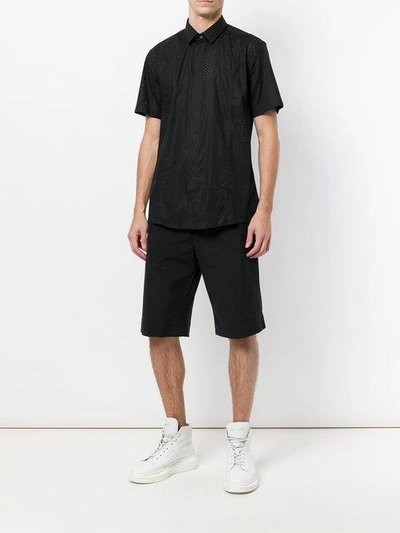 Shop Les Hommes Mesh T In Black