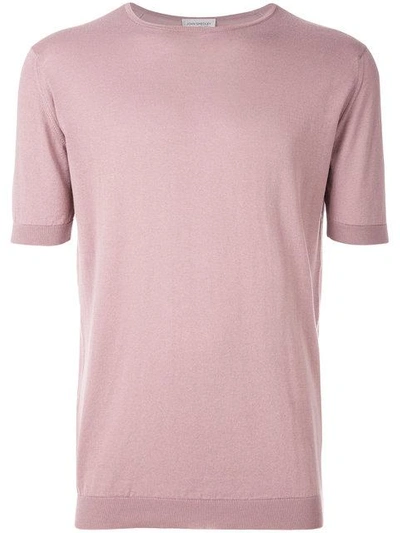 Shop John Smedley Belden T-shirt - Pink
