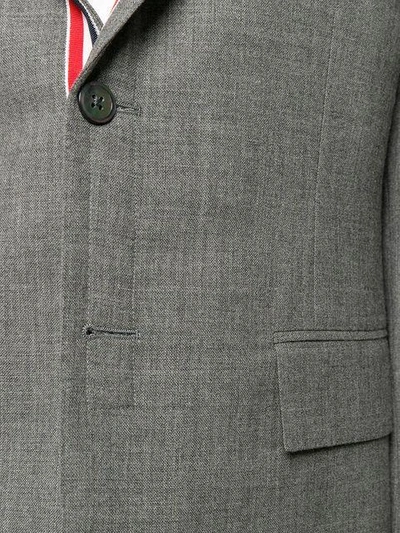 Shop Thom Browne Fitted Blazer In Grey