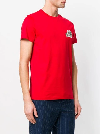 Shop Moncler Logo Patch T-shirt - Red