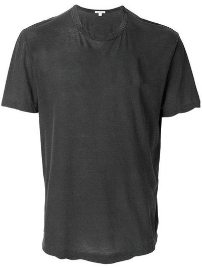 Shop James Perse Crew Neck T-shirt In Grey