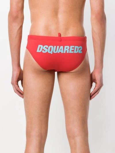Shop Dsquared2 Logo Printed Swimming Trunks