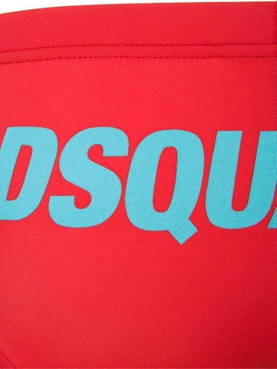 Shop Dsquared2 Logo Printed Swimming Trunks