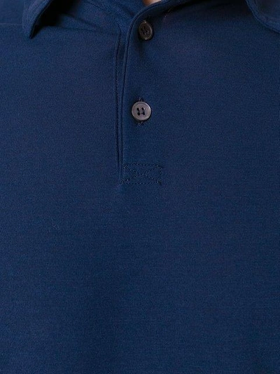 Shop Zanone Classic Polo Shirt - Blue