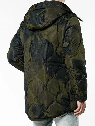 Shop Moncler Gaillon Camouflage-print Jacket In Green