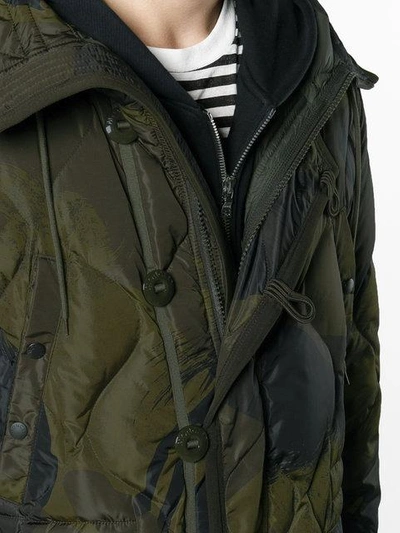 Shop Moncler Gaillon Camouflage-print Jacket In Green