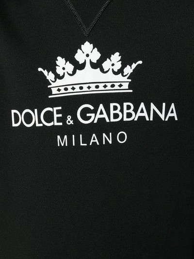 Shop Dolce & Gabbana Logo Print Hoodie - Black