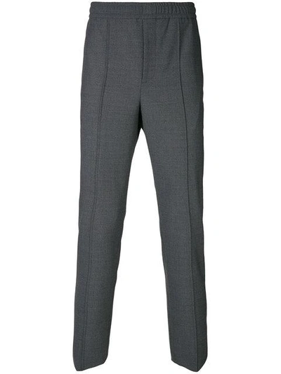 Shop Neil Barrett Cropped Tailored Track Pants - Grey