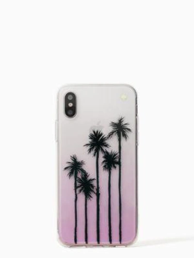 Shop Kate Spade Palm Tree Ombre Iphone X Case In Pink
