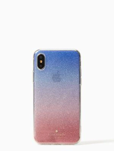 Shop Kate Spade Sunset Glitter Ombre Iphone X & Xs Case In Pink Multi