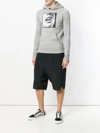 Shop Herman Printed Hoodie - Grey