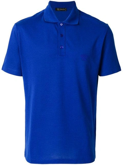 Shop Versace Polo Shirt - Blue