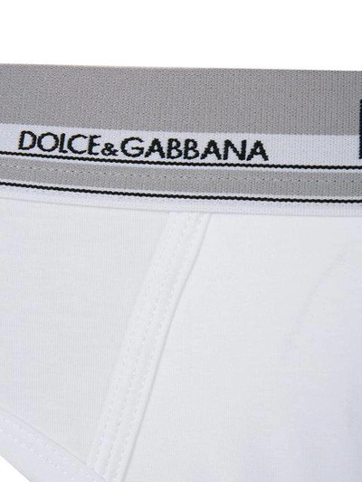 Shop Dolce & Gabbana Logo Briefs In White