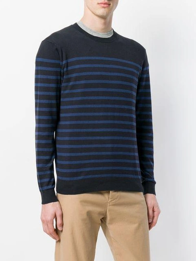 Shop Closed Striped Pullover In Blue