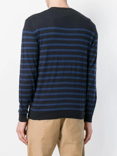 Shop Closed Striped Pullover In Blue