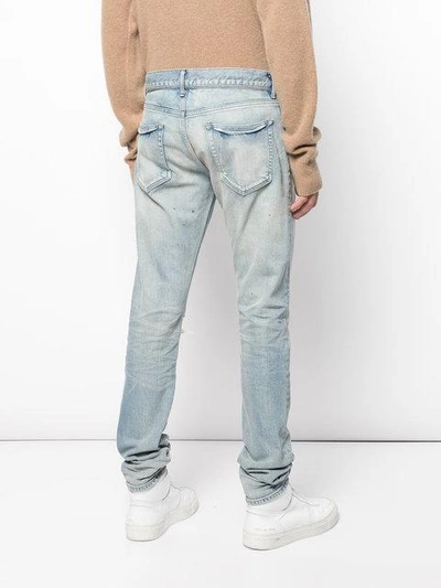 John Elliott Distressed Slim In Blue
