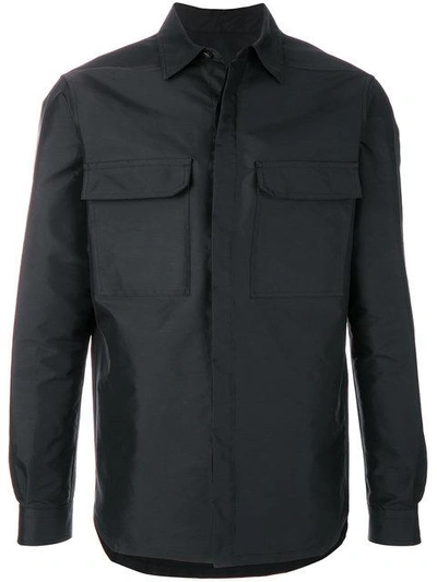 Shop Rick Owens Boxy Shirt Jacket - Black