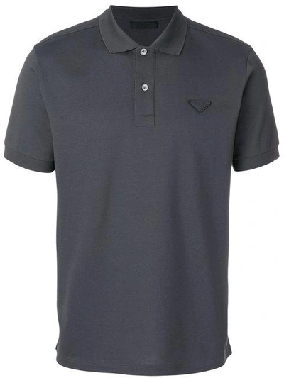 Shop Prada Classic Polo Shirt - Grey