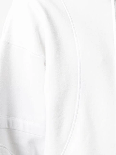 Shop Helmut Lang Paneled Sleeve Hoodie In White