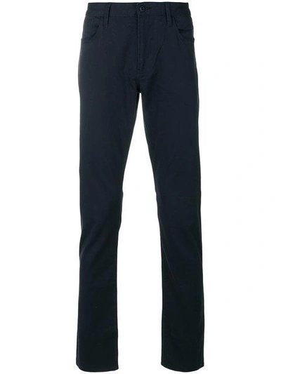 Shop Armani Jeans Slim Fit Trousers In Blue
