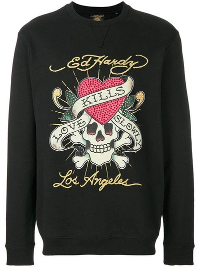 Shop Ed Hardy Love Kills Sweatshirt - Black