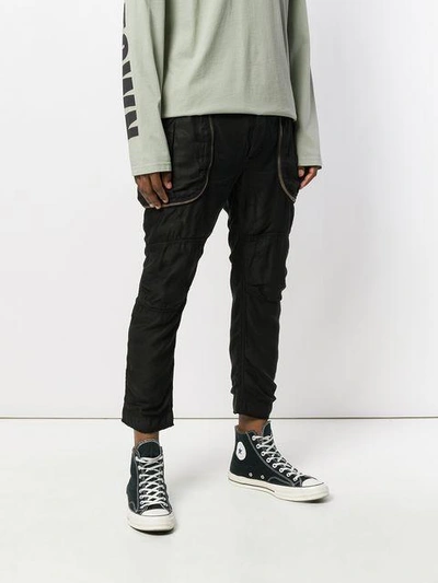 Shop Faith Connexion Cropped Cargo Trousers In Black