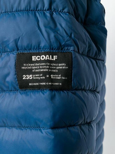 Shop Ecoalf Beret Down Coat - Blue