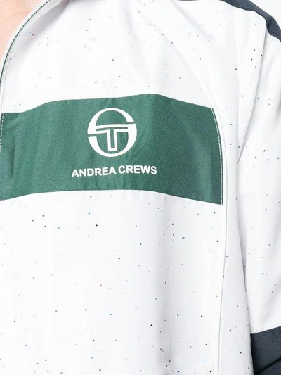 Shop Andrea Crews Colour-block Logo Tracksuit In White
