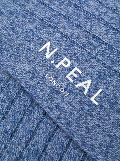 Shop N•peal Plain Short Socks In Blue