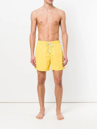 Shop Polo Ralph Lauren Embroidered Logo Swimming Shorts