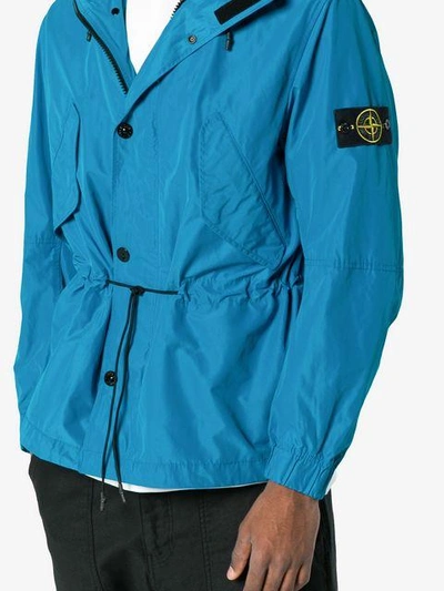 Shop Stone Island Micro Reps Hooded Parka Jacket